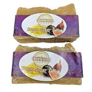 CHUBBS Pet Shampoo Soap Bar Lot of 2 Brown Sugar & Fig 4oz Organic Dog Cat